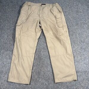 5.11 Tactical Men's Cargo Pants Size 38 Khaki Multi Pockets Straight‎ Leg Casual